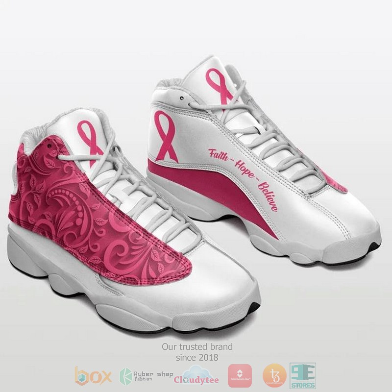 Breast Cancer Faith Hope Believe Air Jordan 13 Shoes Breast Cancer Faith Hope Believe Air Jordan 13 Shoes