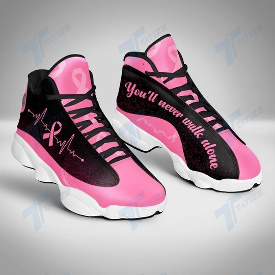 Breast-Cancer-YouLl-Never-Walk-Alone-Air-Jordan-13-Sneaker-2
