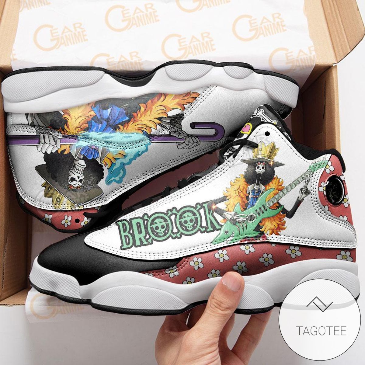 Brook Sneakers Custom Anime One Piece Air Jordan 13 Shoes Brook Sneakers Custom Anime One Piece Air Jordan 13 Shoes