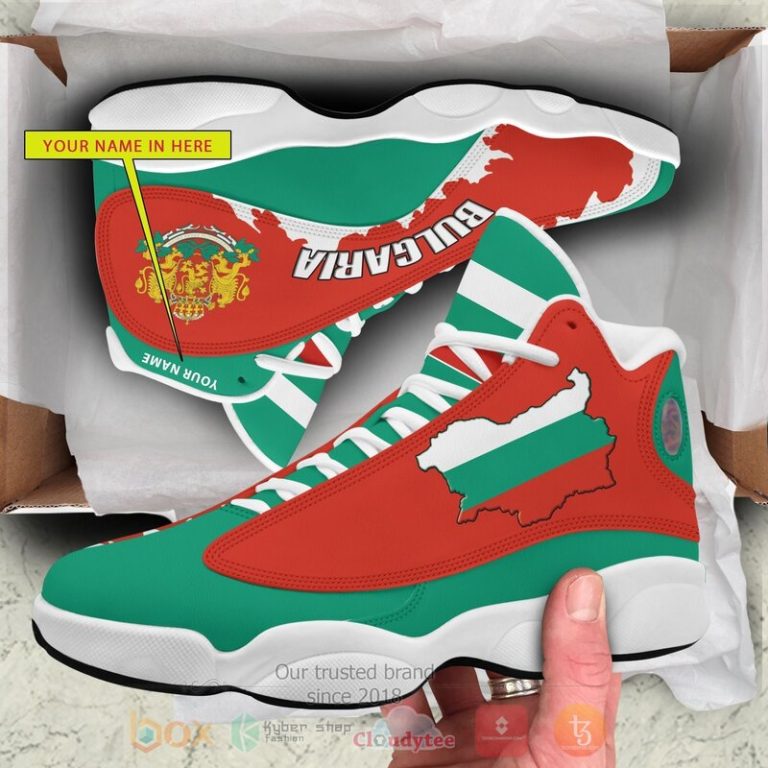 Bulgaria-Personalized-Red-Green-Air-Jordan-13-Shoes-1