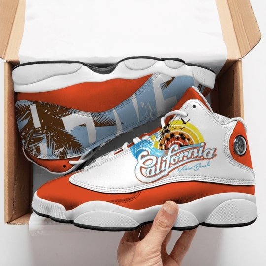 California Love Vintage All Over Printed Air Jordan 13 Sneakers California Love Vintage All Over Printed Air Jordan 13 Sneakers