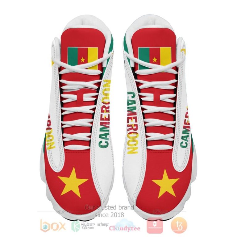 Cameroon-Personalized-White-Air-Jordan-13-Shoes-2