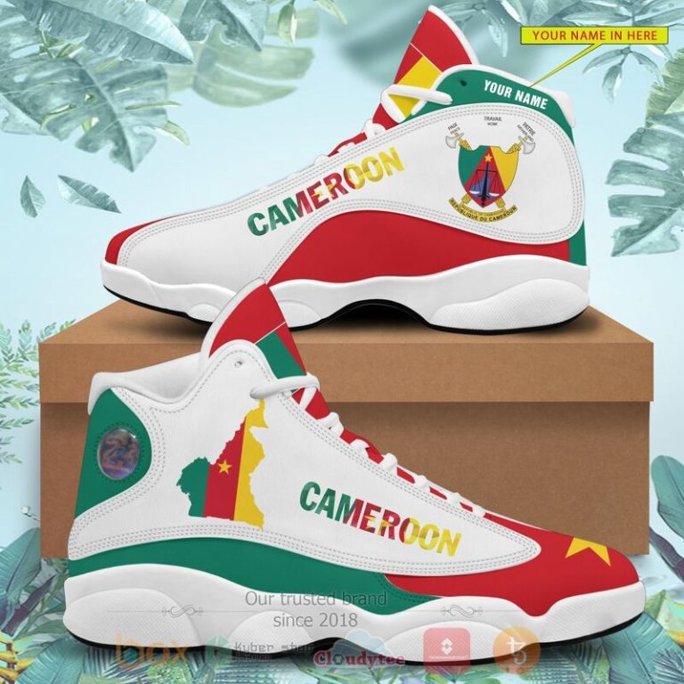 Cameroon-Personalized-White-Air-Jordan-13-Shoes-3