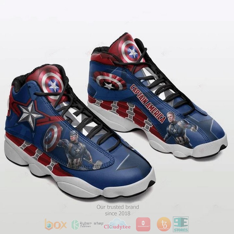 Captain America Marvel Air Jordan 13 Shoes 2 Captain America Marvel Air Jordan 13 Shoes 2