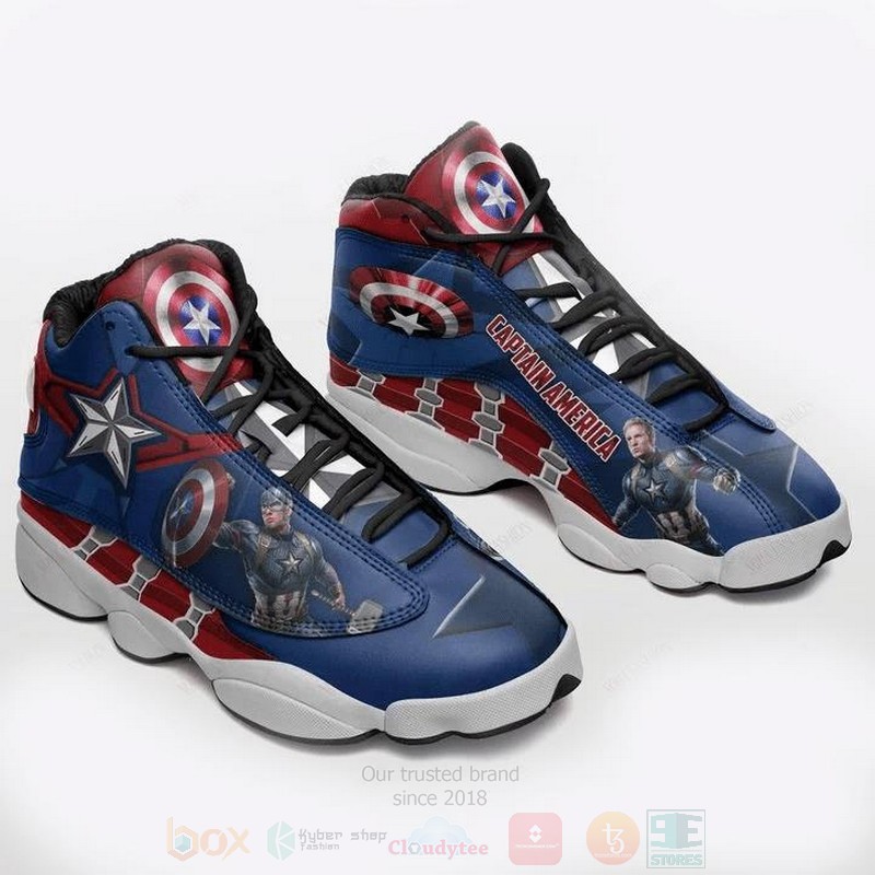 Captain America Marvel Air Jordan 13 Shoes Captain America Marvel Air Jordan 13 Shoes