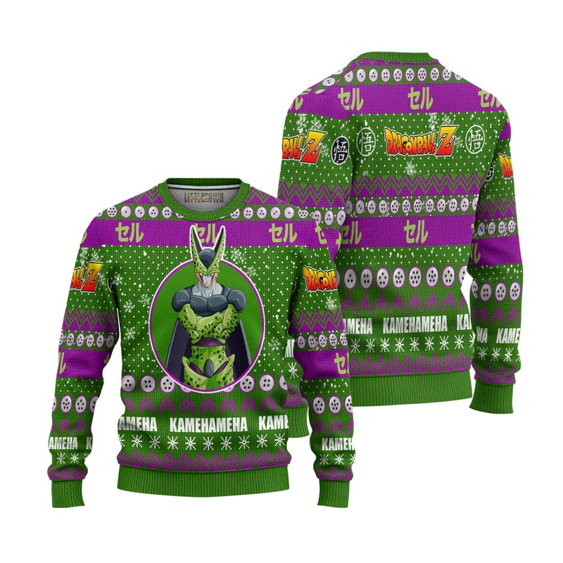 Cell Anime Ugly Christmas Sweater Dragon Ball Z Xmas Gift Cell Anime Ugly Christmas Sweater Dragon Ball Z Xmas Gift