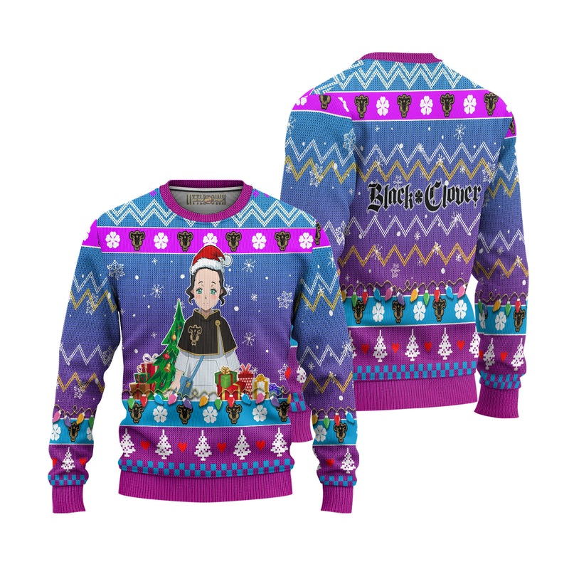 Charmy Pappitson Anime Ugly Christmas Sweater Black Clover Xmas Gift Charmy Pappitson Anime Ugly Christmas Sweater Black Clover Xmas Gift
