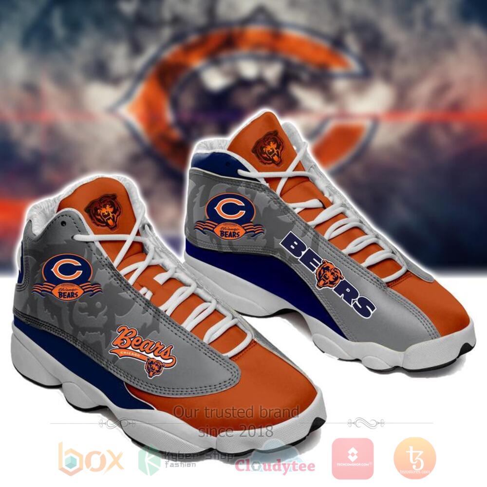 Chicago Bears Nfl Orange Grey Air Jordan 13 Shoes Chicago Bears Nfl Orange Grey Air Jordan 13 Shoes
