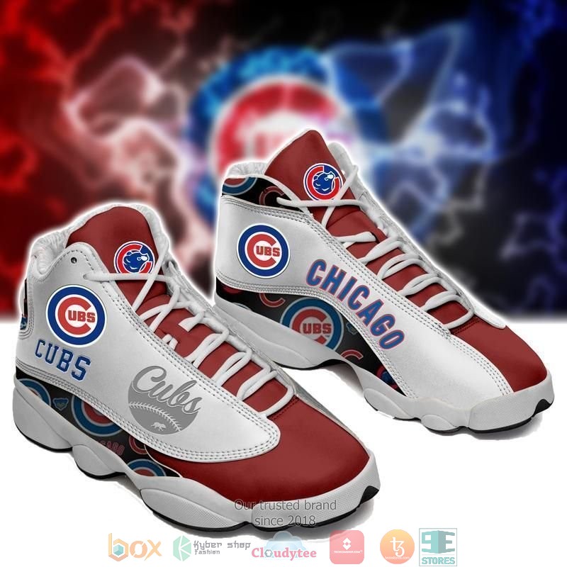 Chicago Cubs Mlb Football Fc Teams Big Logo Air Jordan 13 Sneaker Shoes Chicago Cubs Mlb Football Fc Teams Big Logo Air Jordan 13 Sneaker Shoes