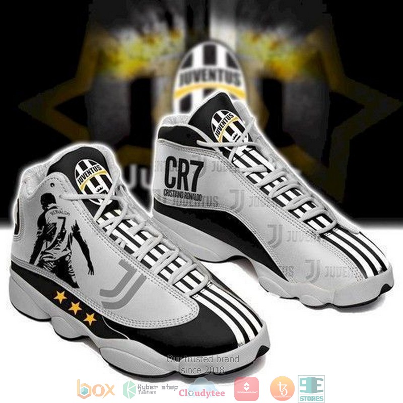 Christiano Ronaldo And Juventus Footbal Cr7 Big Logo Gift Air Jordan 13 Sneaker Shoes Christiano Ronaldo And Juventus Footbal Cr7 Big Logo Gift Air Jordan 13 Sneaker Shoes
