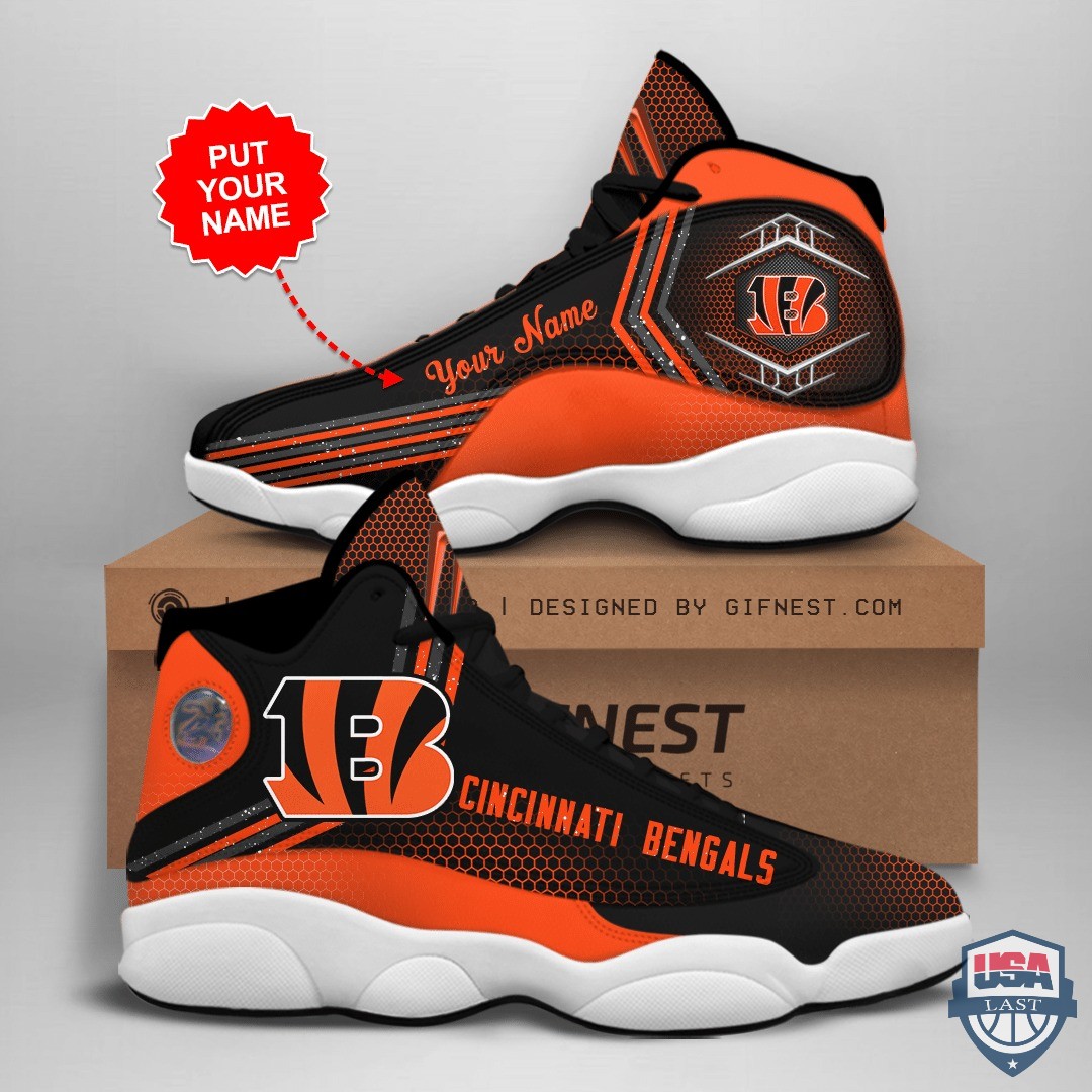 Cincinnati Bengals Air Jordan 13 Custom Name Personalized Shoes Cincinnati Bengals Air Jordan 13 Custom Name Personalized Shoes