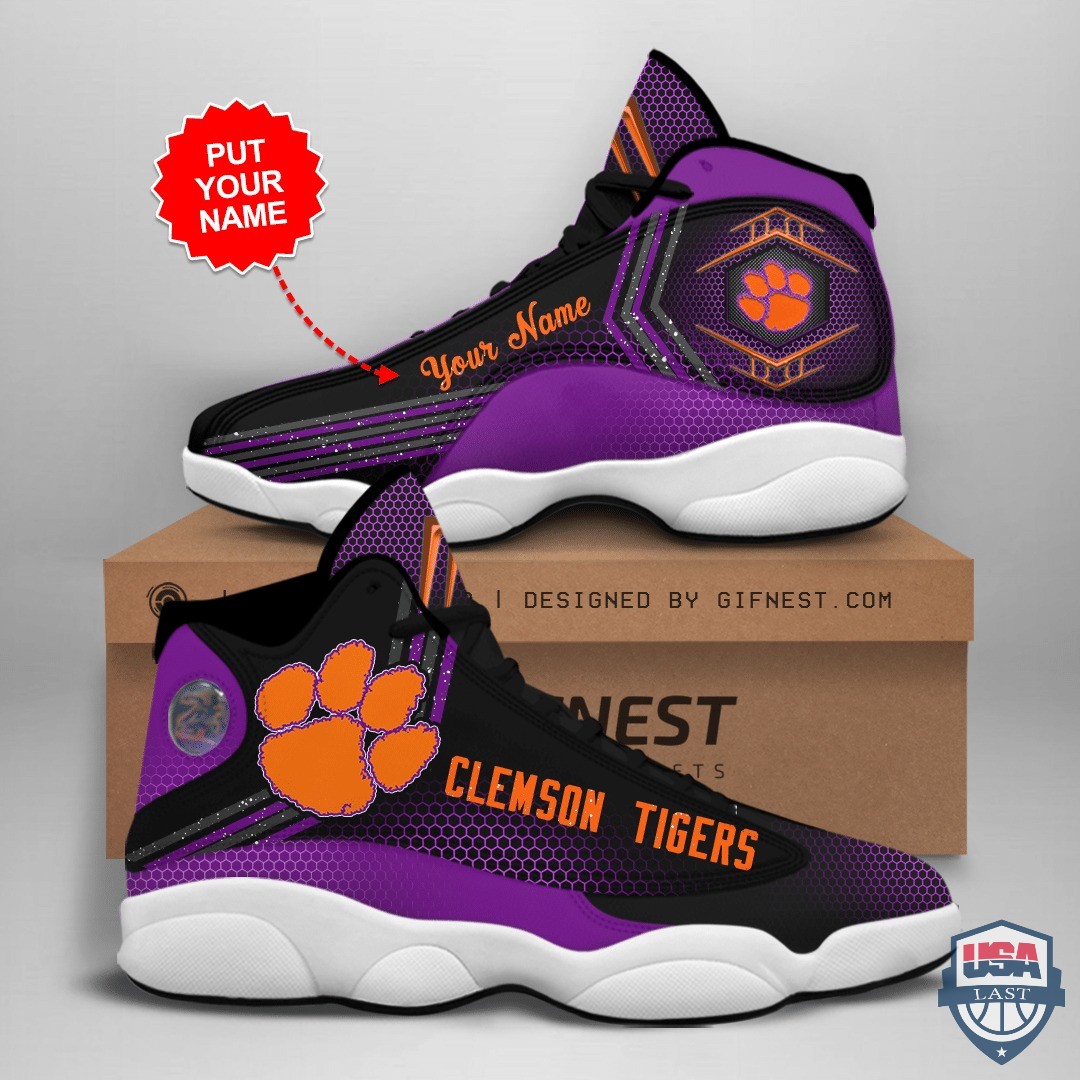 Clemson Tigers Air Jordan 13 Custom Name Personalized Shoes Clemson Tigers Air Jordan 13 Custom Name Personalized Shoes