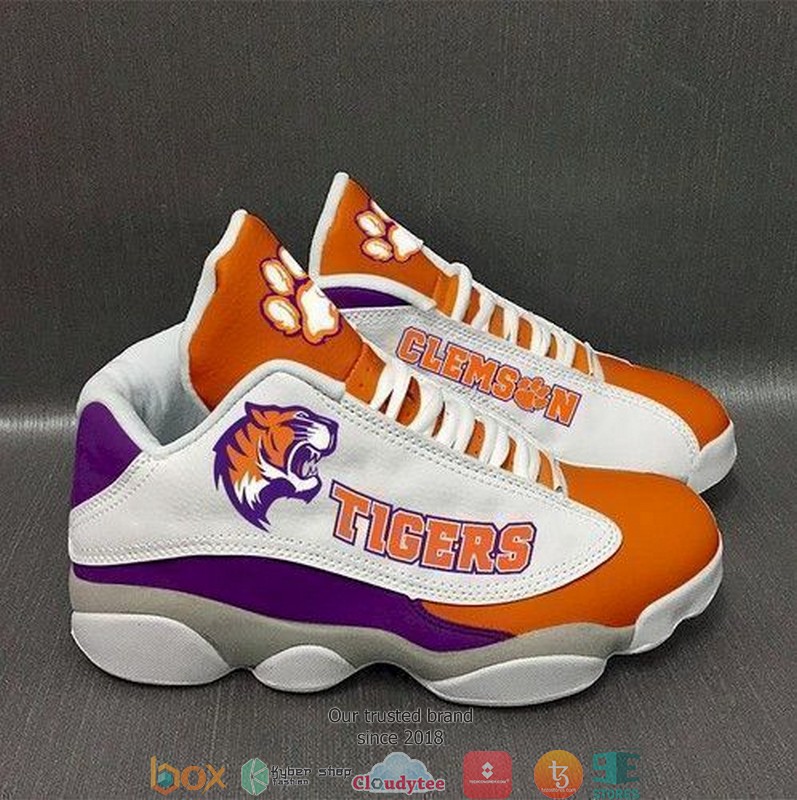 Clemson Tigers Football Ncaa Air Jordan 13 Sneaker Shoes Clemson Tigers Football Ncaa Air Jordan 13 Sneaker Shoes