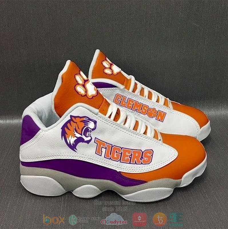 Clemson Tigers Football Ncaa Team Logo Air Jordan 13 Shoes Clemson Tigers Football Ncaa Team Logo Air Jordan 13 Shoes