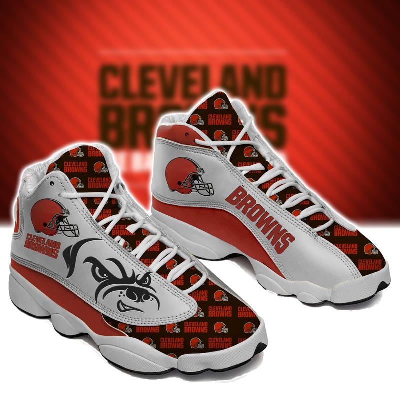 Cleveland Browns Nfl Ver 4 Air Jordan 13 Sneaker Cleveland Browns Nfl Ver 4 Air Jordan 13 Sneaker