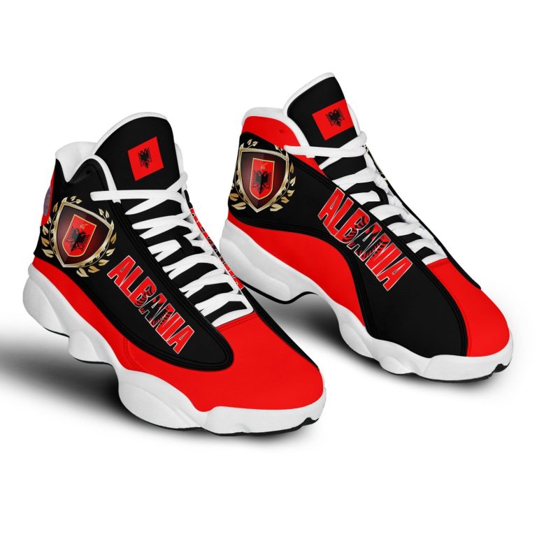 Coat-Of-Arms-Of-Albania-Black-Red-Air-Jordan-13-Shoes-2