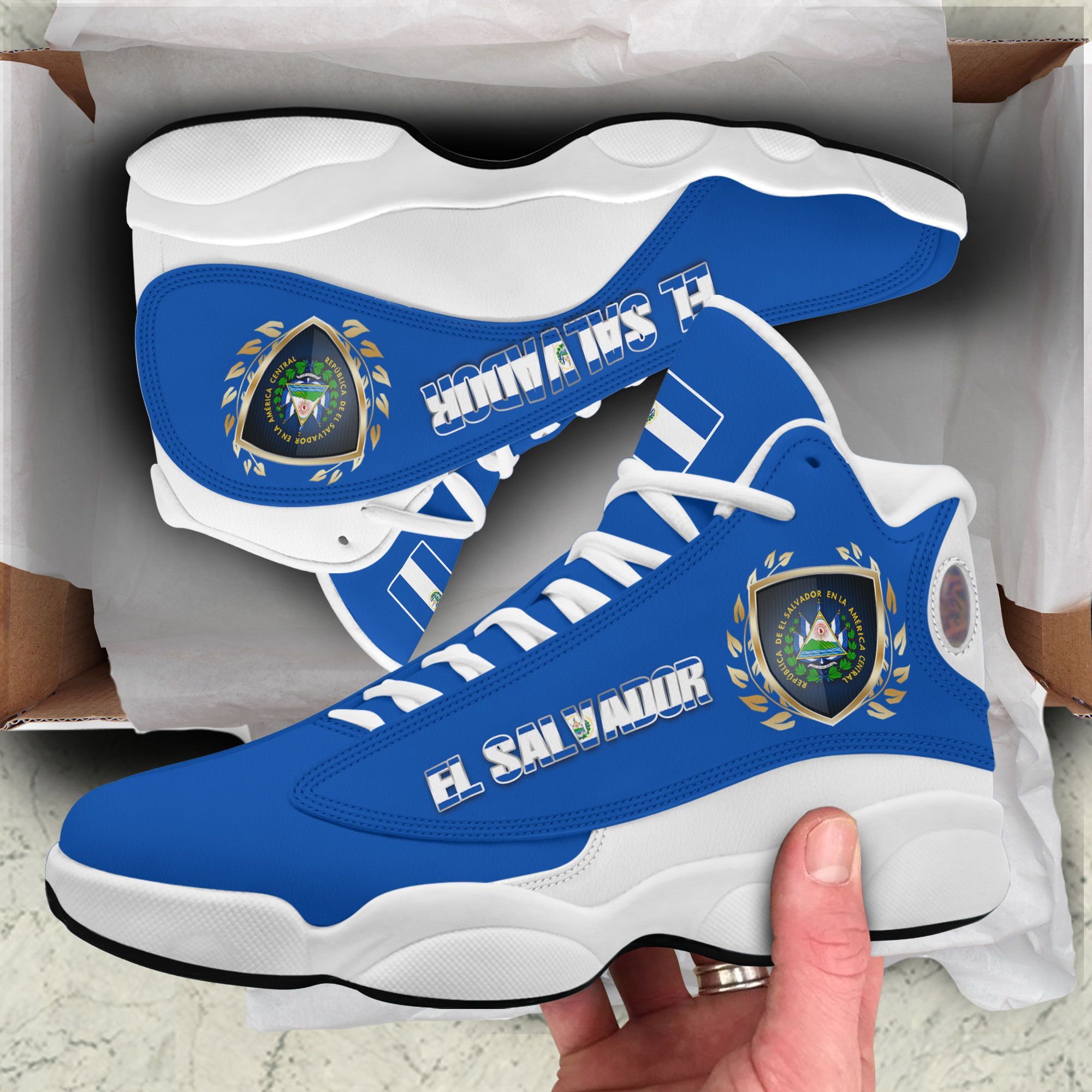 Coat Of Arms Of El Salvador Air Jordan 13 Shoes Coat Of Arms Of El Salvador Air Jordan 13 Shoes