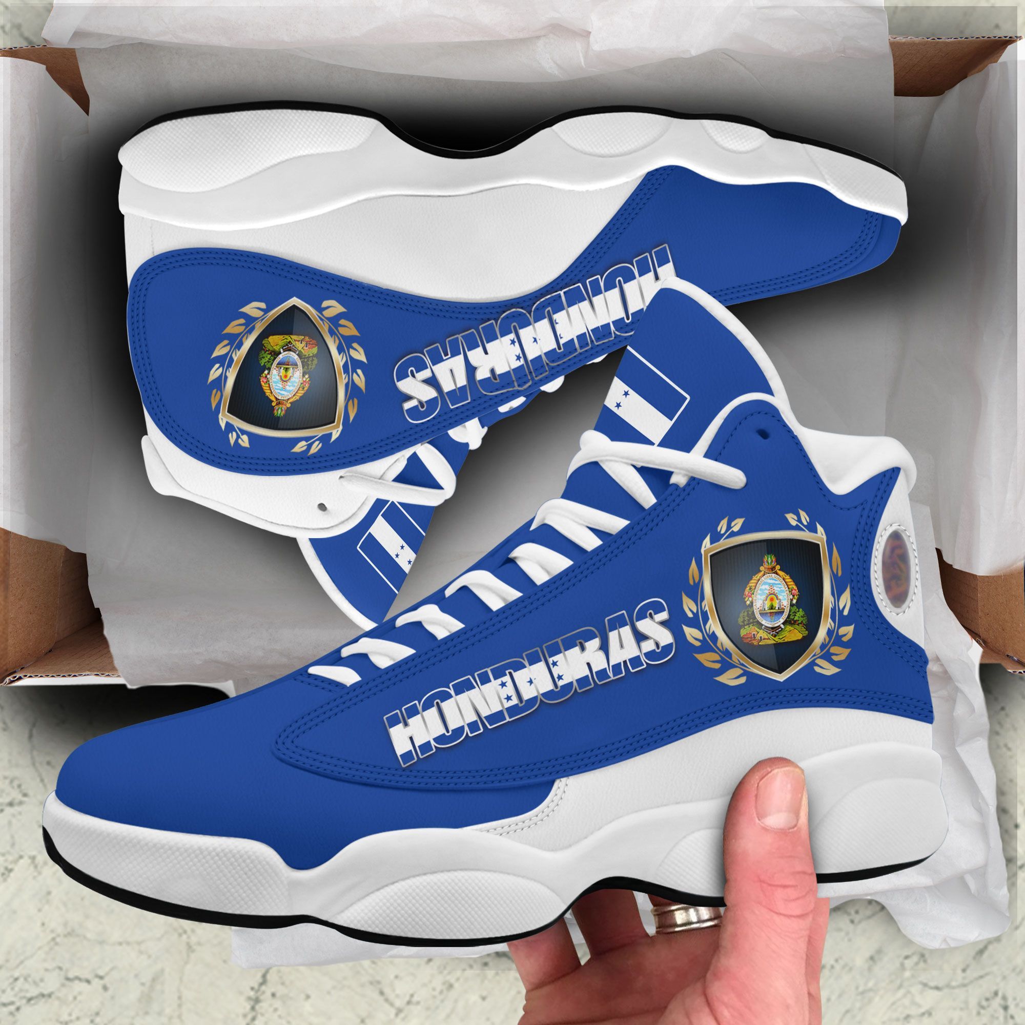 Coat Of Arms Of Honduras Blue Air Jordan 13 Shoes Coat Of Arms Of Honduras Blue Air Jordan 13 Shoes