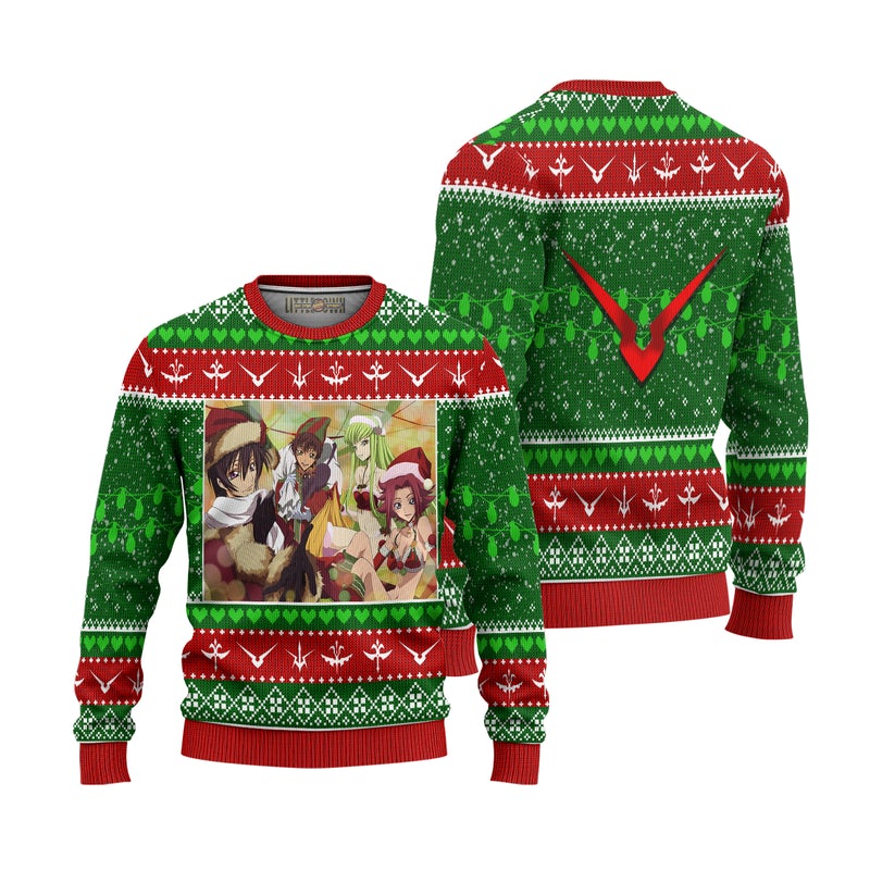 Code Geass Anime Ugly Christmas Sweater Custom Xmas Gift Code Geass Anime Ugly Christmas Sweater Custom Xmas Gift