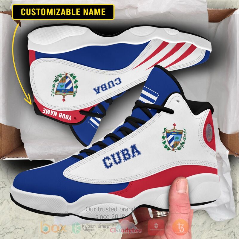 Cuba Personalized Blue White Air Jordan 13 Shoes Cuba Personalized Blue White Air Jordan 13 Shoes