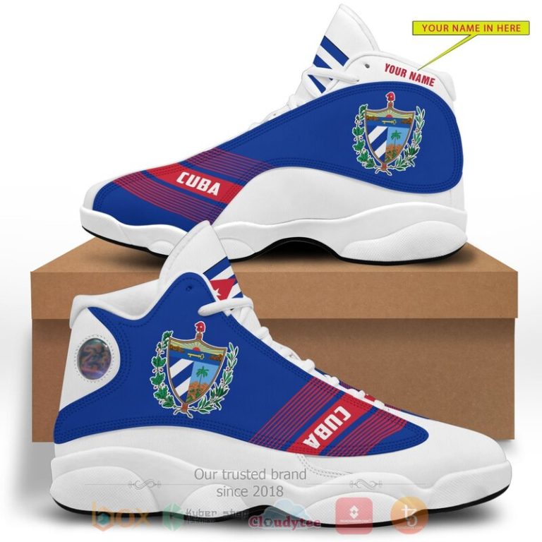 Cuba-Personalized-White-Air-Jordan-13-Shoes-1