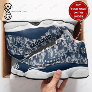 Custom Dallas Cowboys Football Team Air Jordan 13 Shoes