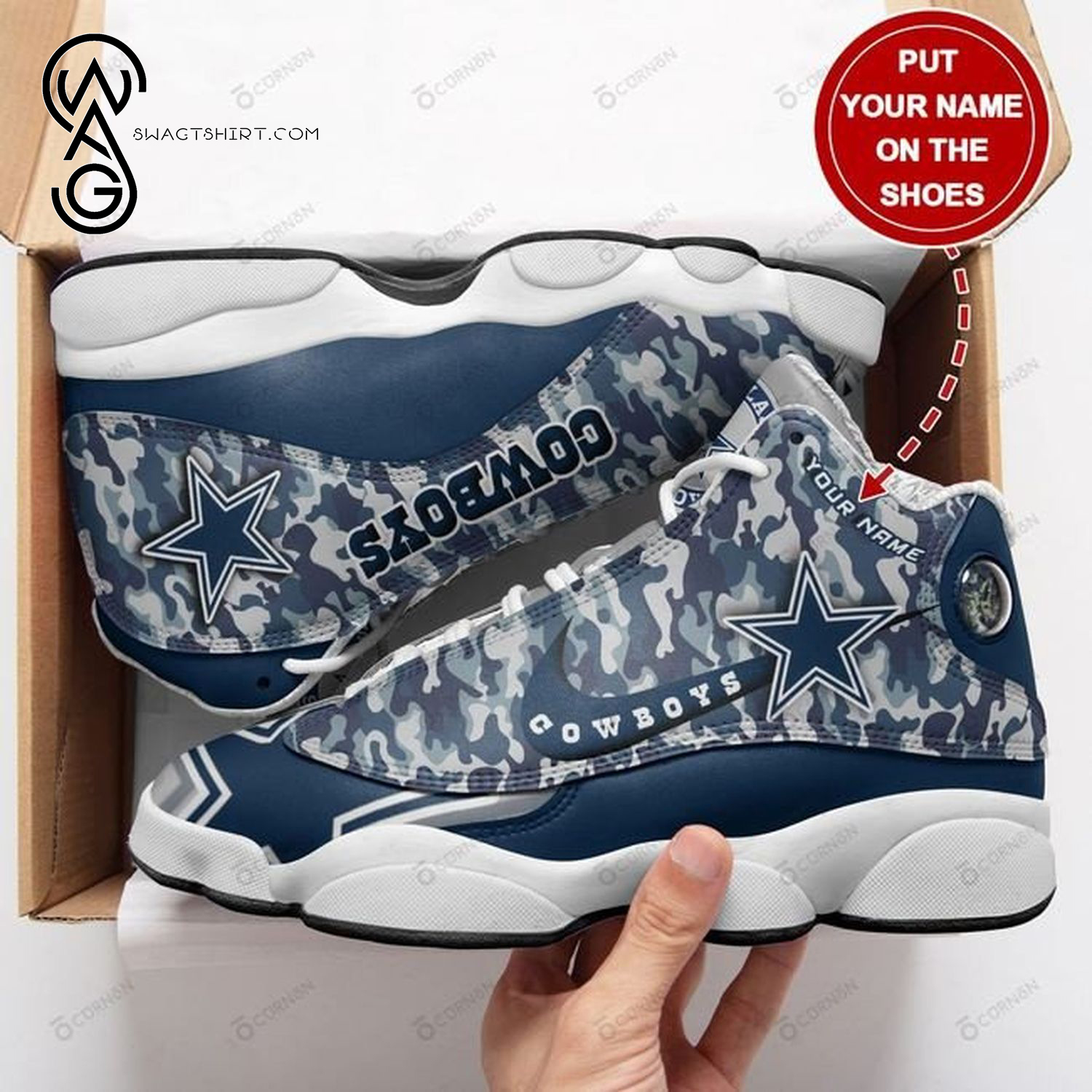 Custom Dallas Cowboys Football Team Air Jordan 13 Shoes Custom Dallas Cowboys Football Team Air Jordan 13 Shoes