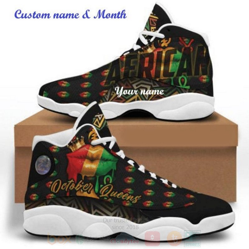 Custom Name Gift For Birthday October Queens Air Jordan 13 Shoes Custom Name Gift For Birthday October Queens Air Jordan 13 Shoes
