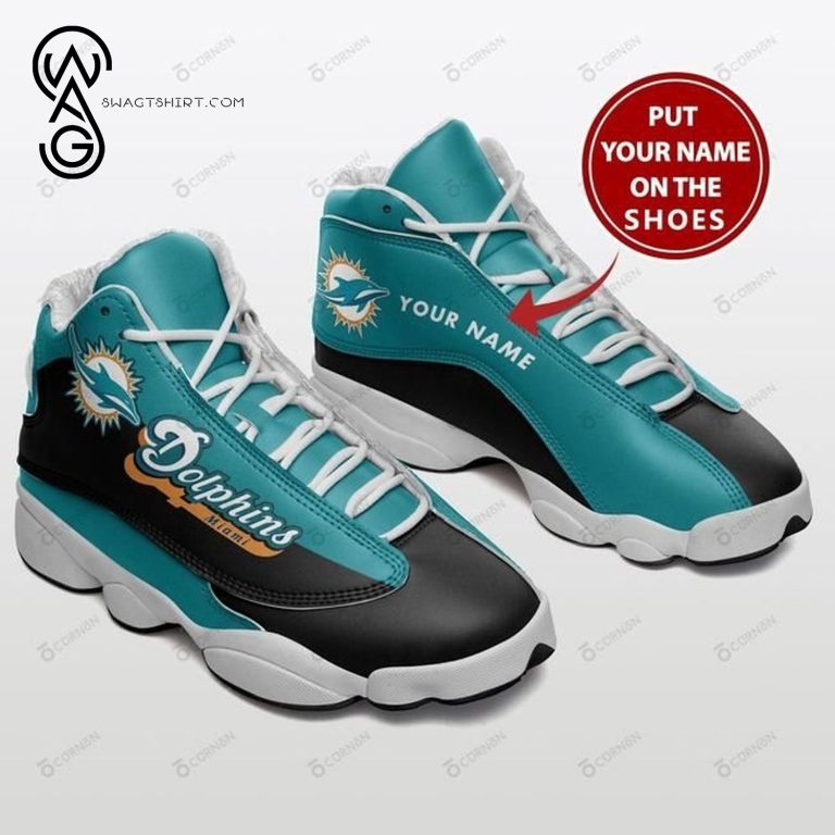 Custom-Nfl-Miami-Dolphins-Air-Jordan-13-Shoes-1