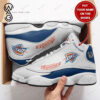 Custom Oklahoma City Thunder Basketball Team Air Jordan 13 Shoes