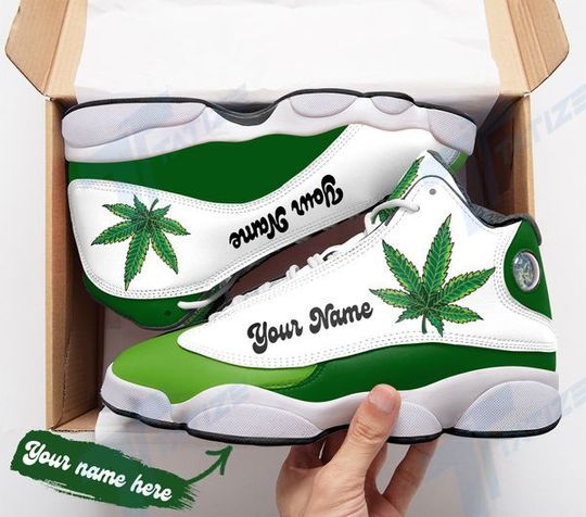 Custom Your Name Cannabis Weed Leaf Air Jordan 13 Sneakers Custom Your Name Cannabis Weed Leaf Air Jordan 13 Sneakers