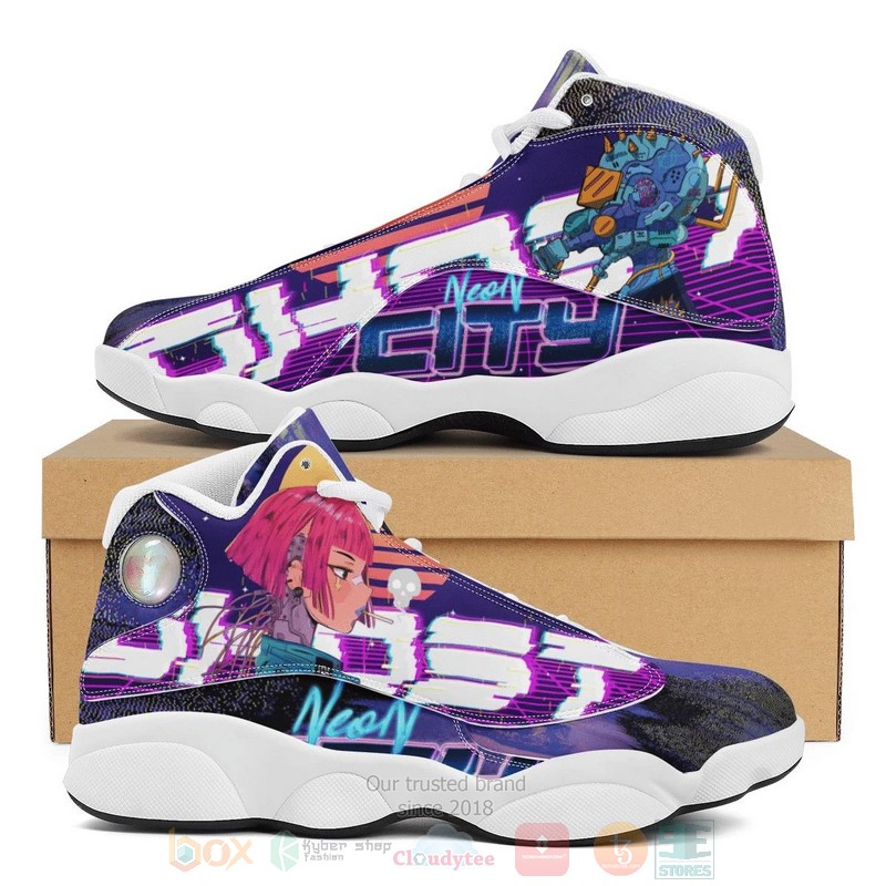 Cyberpunk Game Neon City Air Jordan 13 Shoes Cyberpunk Game Neon City Air Jordan 13 Shoes