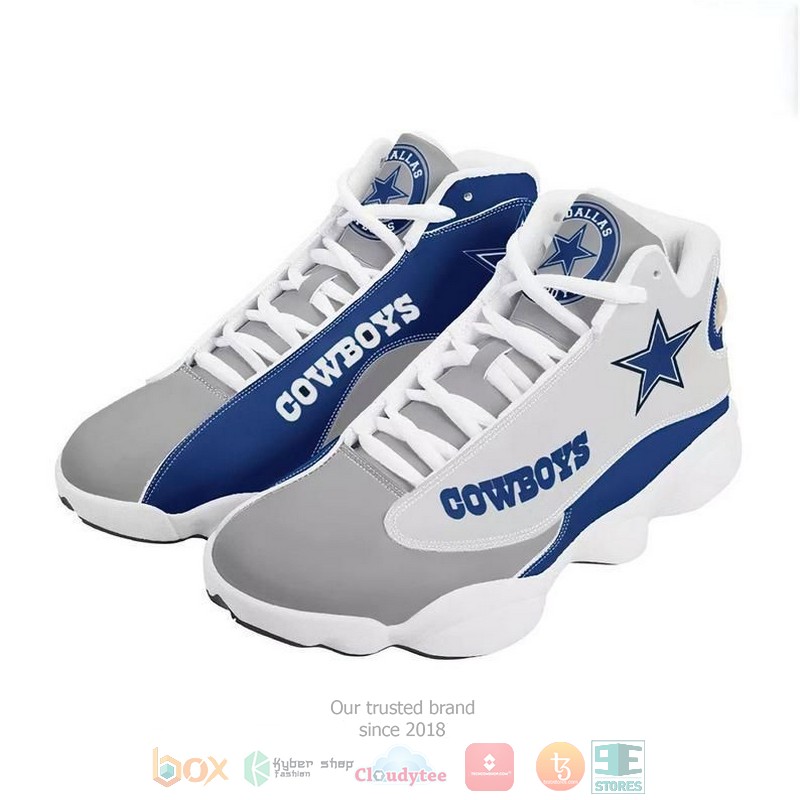 Dallas Cowboys Football Nfl Grey Blue Air Jordan 13 Shoes Dallas Cowboys Football Nfl Grey Blue Air Jordan 13 Shoes