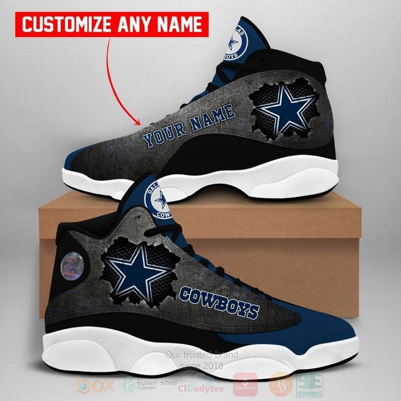 Dallas Cowboys Nfl Custom Name Air Jordan 13 Shoes 4 Dallas Cowboys Nfl Custom Name Air Jordan 13 Shoes 4