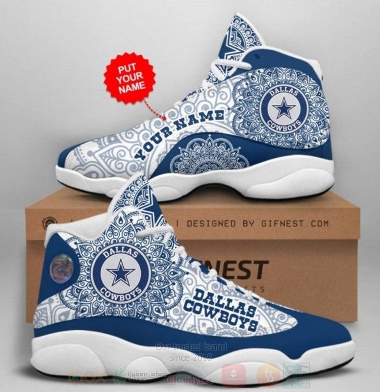 Dallas Cowboys Nfl Mandala Custom Name Air Jordan 13 Shoes Dallas Cowboys Nfl Mandala Custom Name Air Jordan 13 Shoes