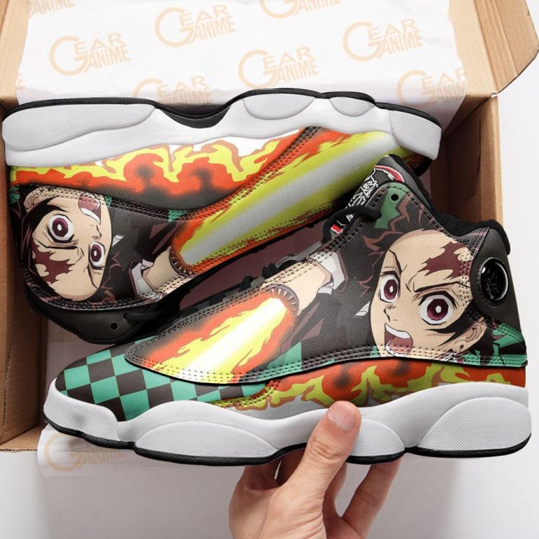 Demon-Slayer-Tanjiro-Sun-Breathing-Air-Jordan-13-Sneaker-Shoes-1