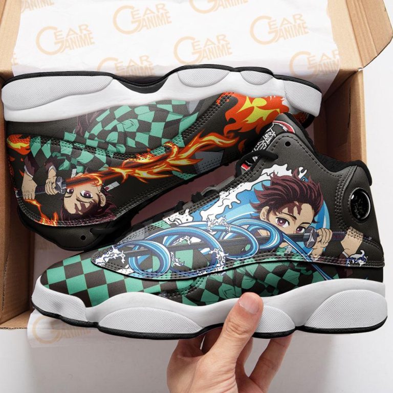 Demon-Slayer-Tanjiro-Water-Sun-Breathing-Air-Jordan-13-Sneaker-Shoes-2