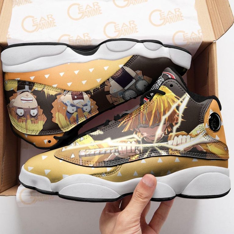 Demon-Slayer-Zenitsu-Cool-Funny-Face-Air-Jordan-13-Sneaker-Shoes-1