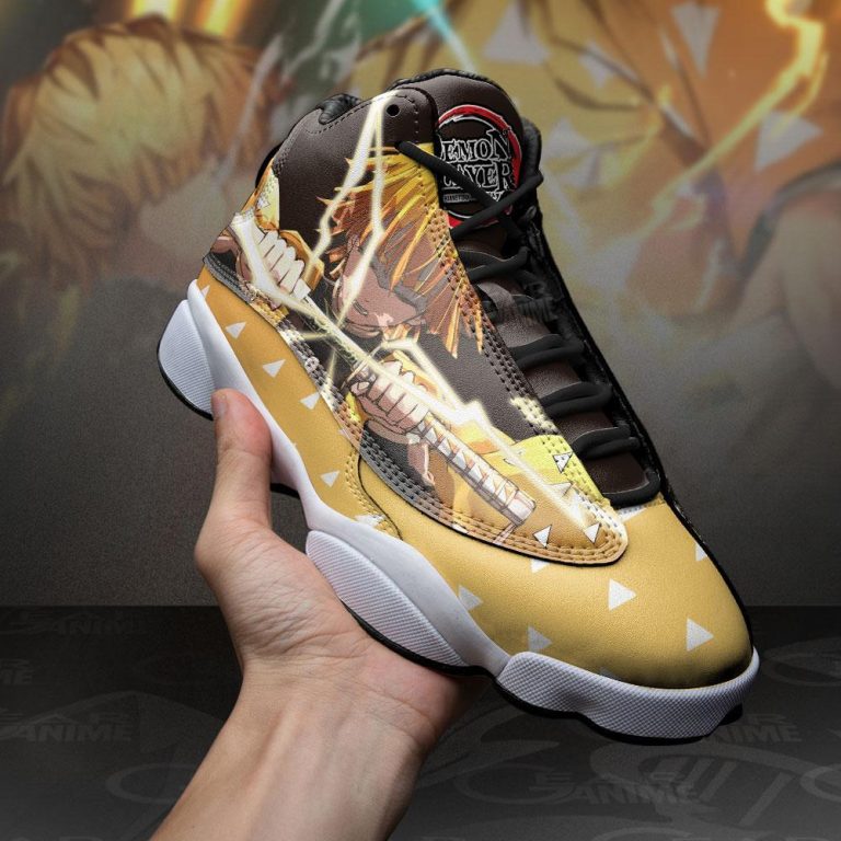 Demon-Slayer-Zenitsu-Cool-Funny-Face-Air-Jordan-13-Sneaker-Shoes-3