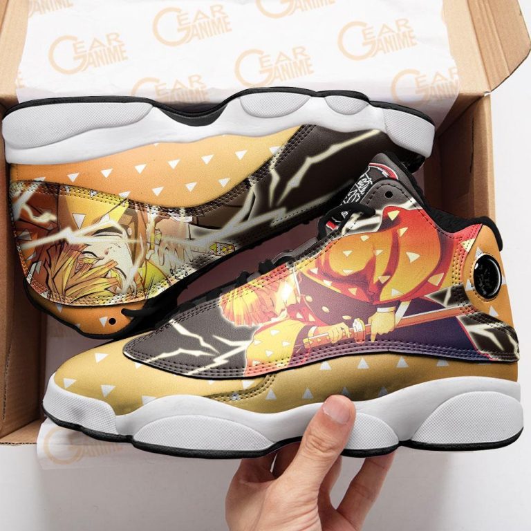 Demon-Slayer-Zenitsu-Thunder-Breathing-Air-Jordan-13-Sneaker-Shoes-1