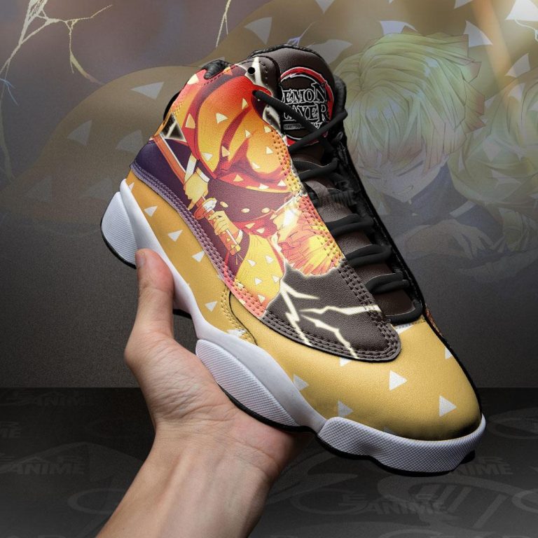 Demon-Slayer-Zenitsu-Thunder-Breathing-Air-Jordan-13-Sneaker-Shoes-3