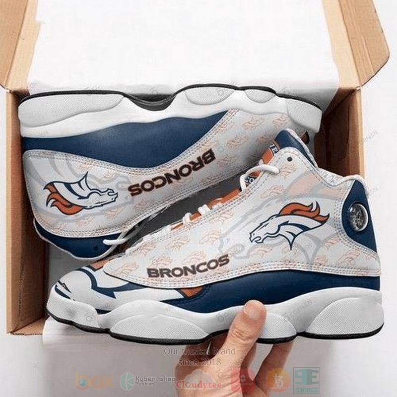 Denver Broncos Nfl Teams Whie Blue Air Jordan 13 Shoes Denver Broncos Nfl Teams Whie Blue Air Jordan 13 Shoes