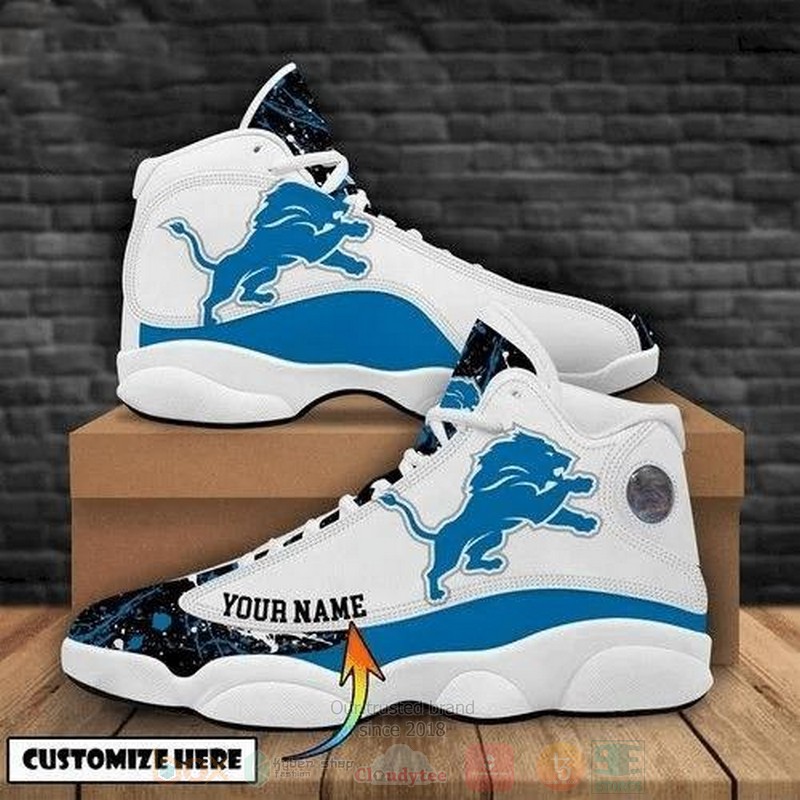 Detroit Lions Nfl Teams Custom Name Air Jordan 13 Shoes Detroit Lions Nfl Teams Custom Name Air Jordan 13 Shoes