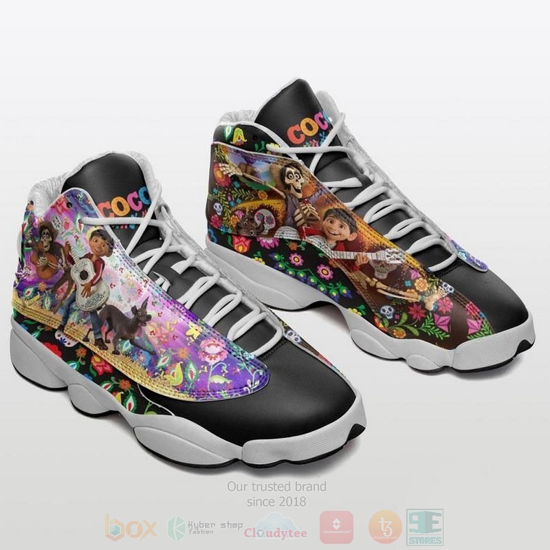 Disney Coco Un Poco Loco Disney Cartoon Air Jordan 13 Shoes Disney Coco Un Poco Loco Disney Cartoon Air Jordan 13 Shoes
