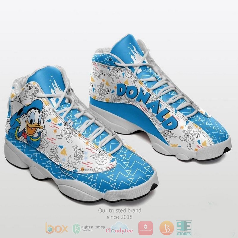 Disney Donald Duck Blue White Air Jordan 13 Shoes Disney Donald Duck Blue White Air Jordan 13 Shoes