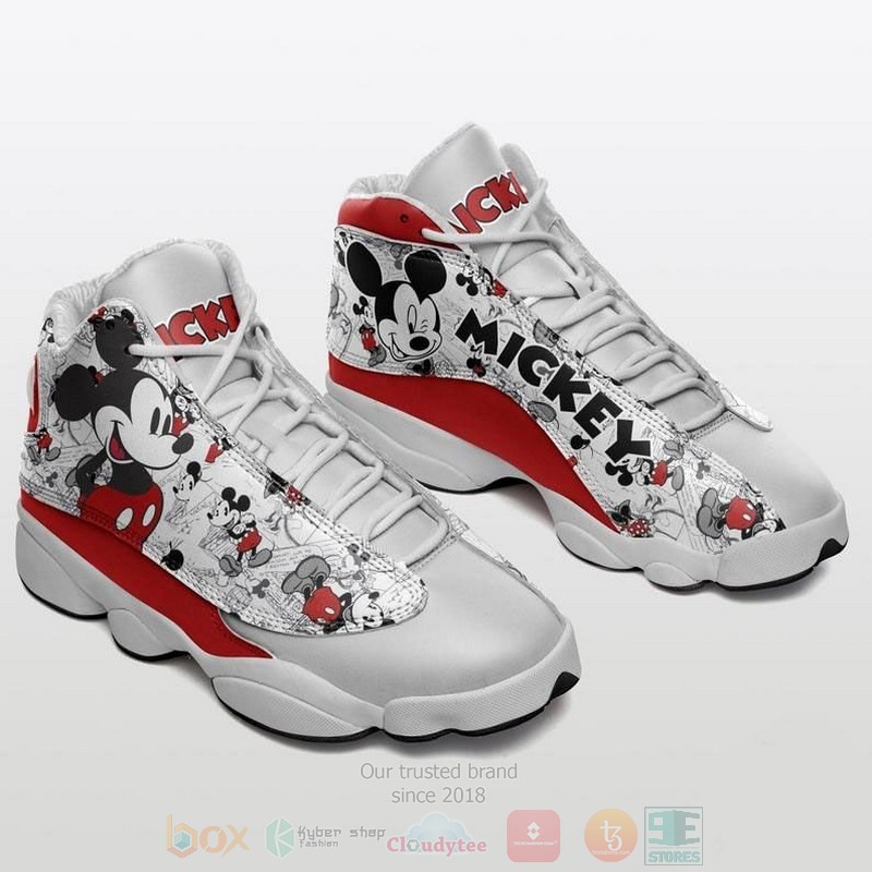 Disney Mickey Mouse White Air Jordan 13 Shoes Disney Mickey Mouse White Air Jordan 13 Shoes