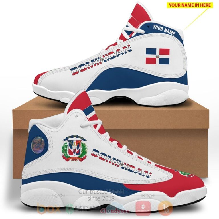 Dominican-Personalized-White-Air-Jordan-13-Shoes-1