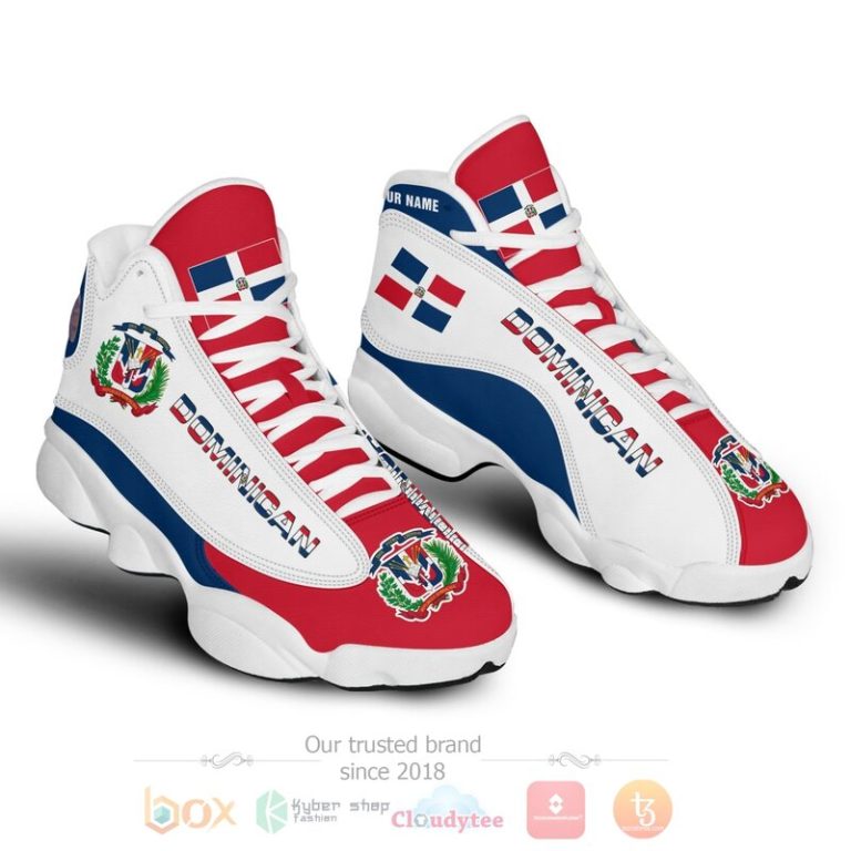 Dominican-Personalized-White-Air-Jordan-13-Shoes-3