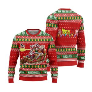 Dragon Ball Anime Ugly Christmas Sweater Red Characters Xmas Gift