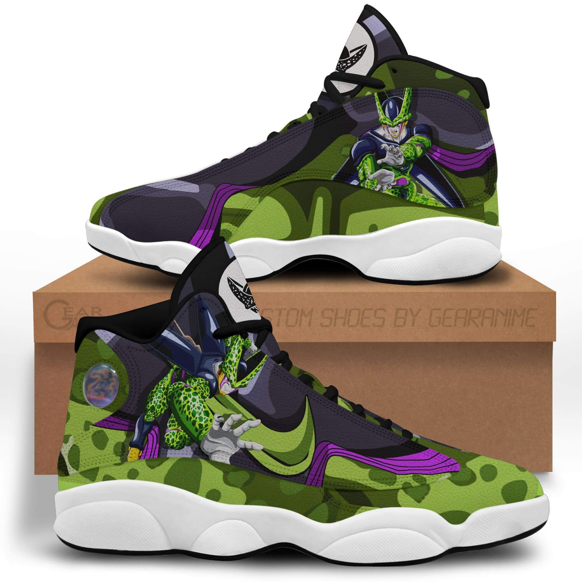 Dragon Ball Cell Anime Dbz Air Jordan 13 Shoes Dragon Ball Cell Anime Dbz Air Jordan 13 Shoes